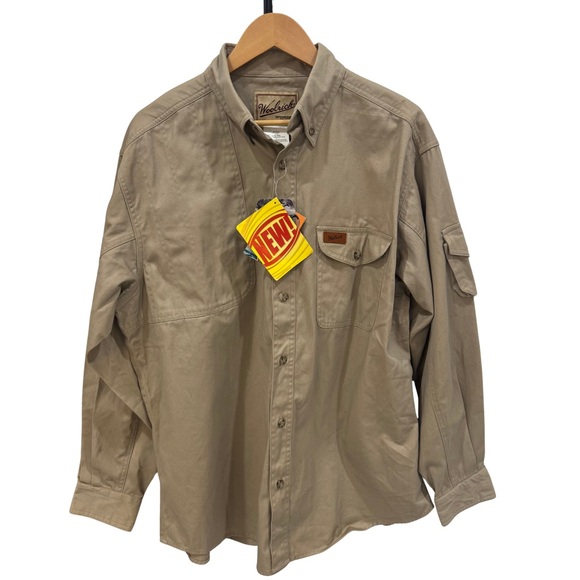 Woolrich Other - Woolrich Outdoor Guide Collection Men’s Khaki Shirt L 42–44 NWT $79 Cotton